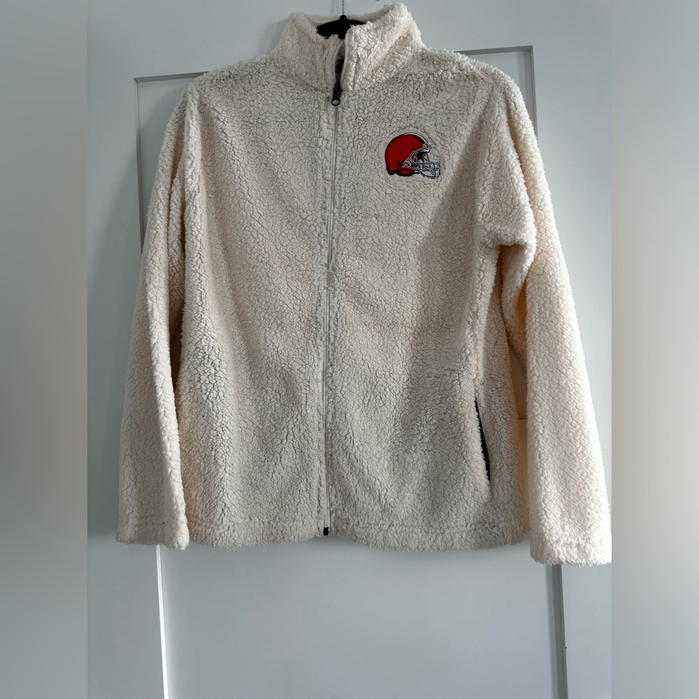 NFL browns Sherpa zip up